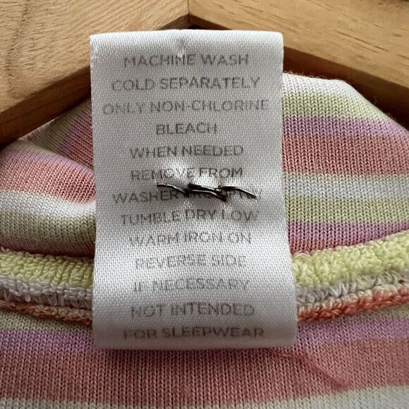 VTG Gymboree Terry Cloth Swim Cover Up Girls 12 Striped Full Zip Hooded Bathing - Picture 8 of 10